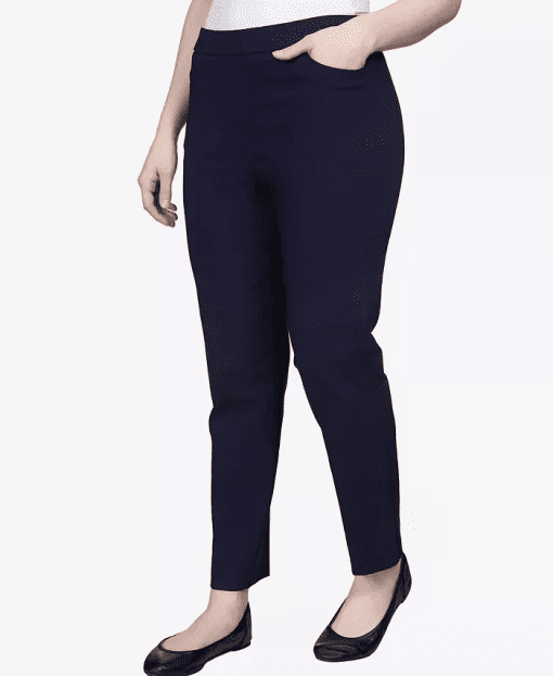 Alfred Dunner Navy Petite Pull-On Pants - Women's Dress Pants - Image 2