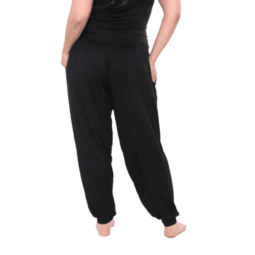 White Mark Black Harem Pants Plus Size 1XL - Women's Lounge Pants - Image 2