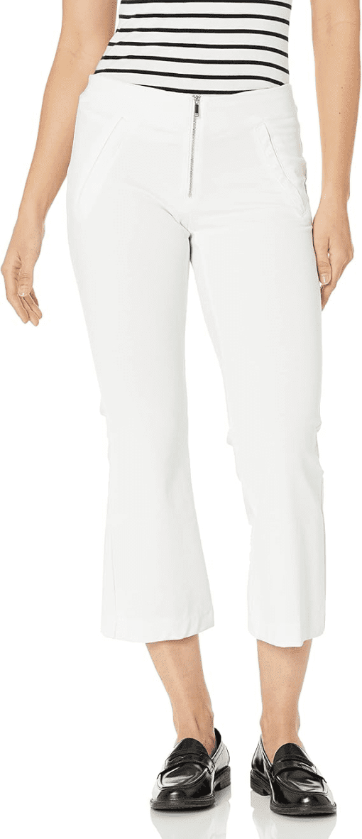 Karl Lagerfeld White Cropped Flare Pants Size 14 - Women's Trousers