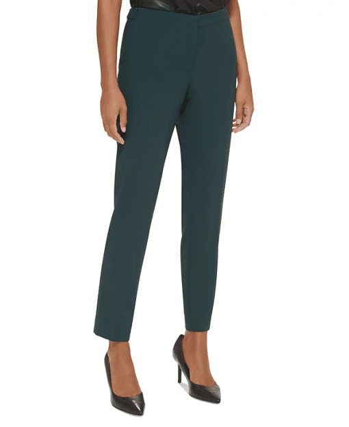 Calvin Klein Petite Green Tapered Pants - Women's Dress Pants