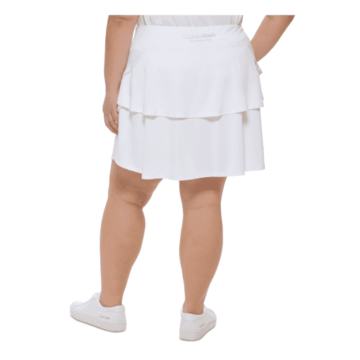 CALVIN KLEIN PERFORMANCE Womens White Short Ruffled Skort Plus 3X - Image 2