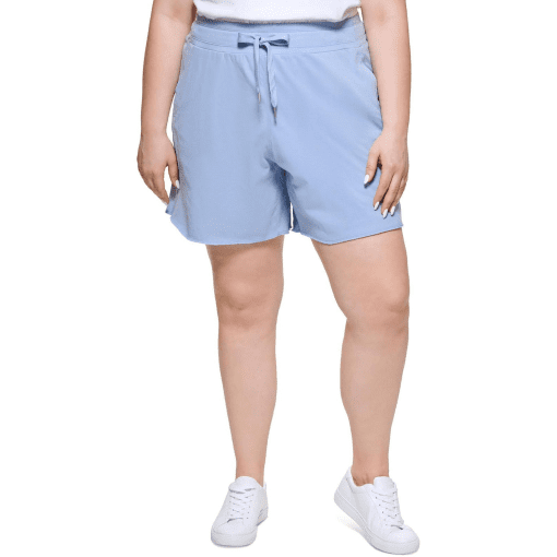 DKNY Plus Size Blue Athletic Shorts - Women's Workout Apparel