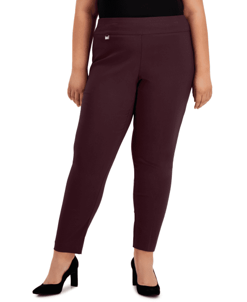 Alfani Plus Size Burgundy Skinny Pants - Tummy Control - 20W - Women's Pants