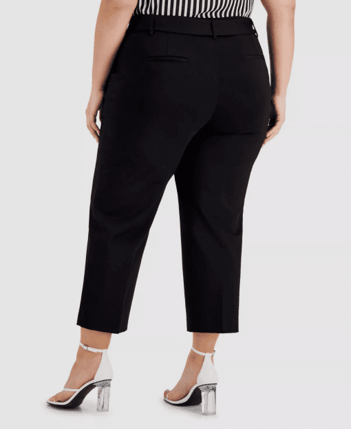 Bar III Plus Black Tie Waist Pants - Plus Size 18W - Women's Trousers - Image 2