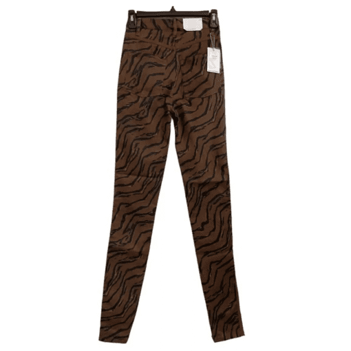 WEWOREWHAT Tiger Piped Stiletto Slit Denim Jean - 31 Brown - Image 2