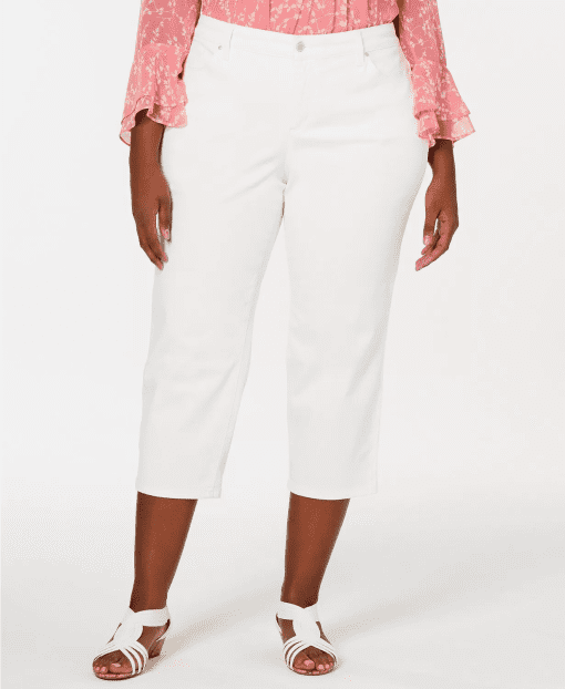 Charter Club Plus White Cropped Jeans 22W - Women's Plus Size Pants