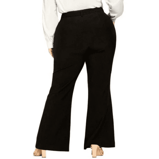 City Chic Black Flare Pants Plus Size 24 - Women's Trousers - Image 2