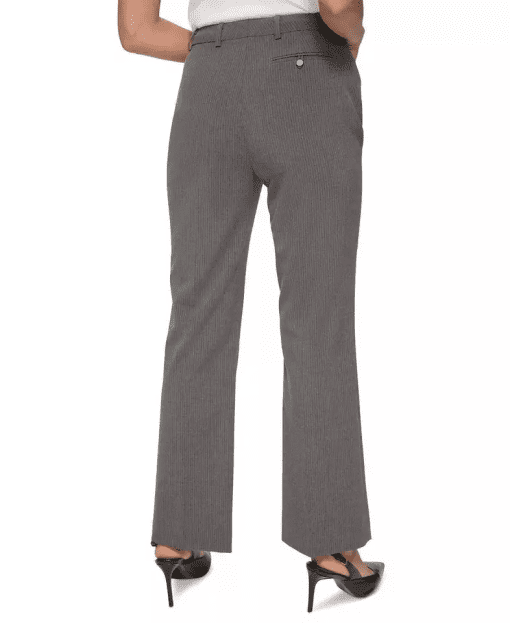 Calvin Klein Gray Pinstripe Wide Leg Pants Size 14 - Women's Trousers - Image 2