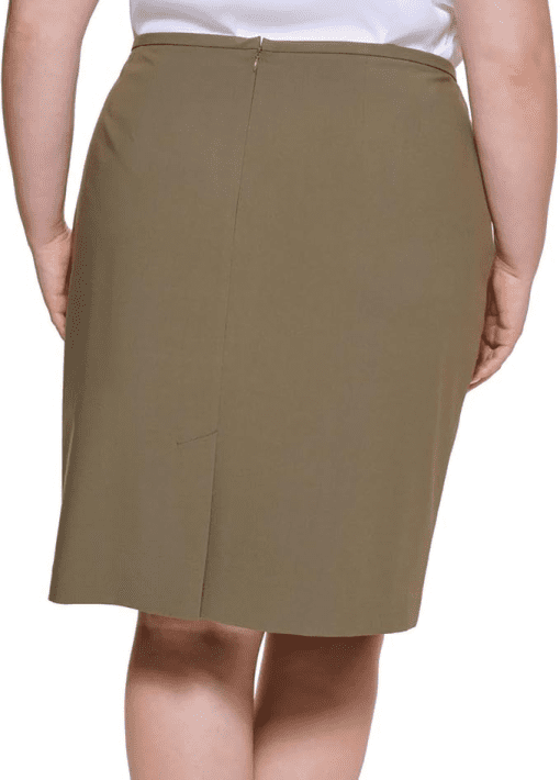 Calvin Klein Plus Size Luxe Pencil Skirt - Caper 18W/18F/18M - Image 2