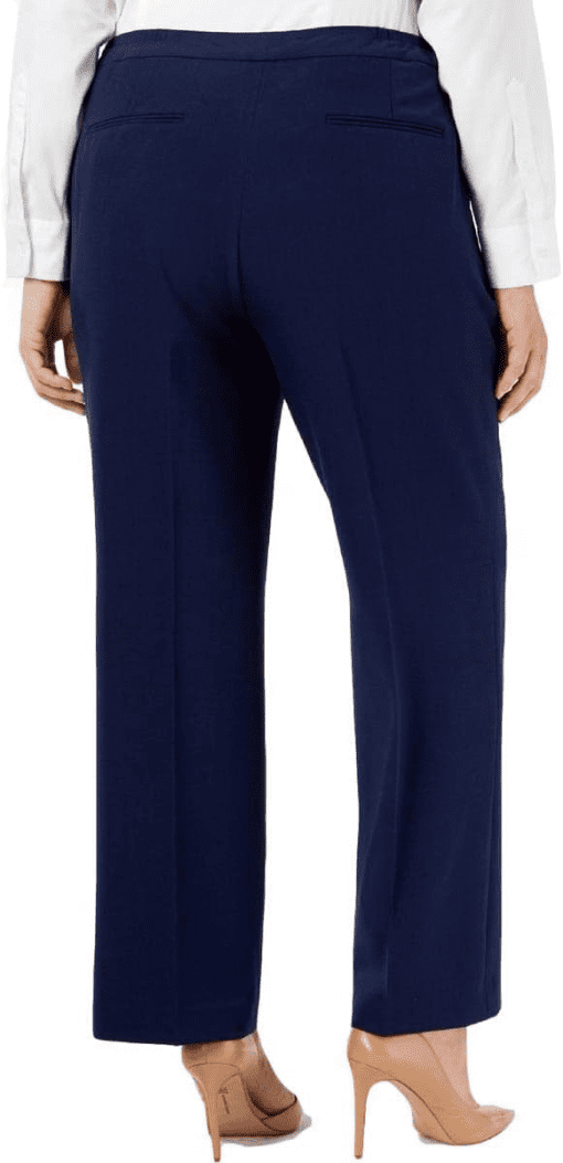 KASPER Plus Navy Wide Leg Pants 24W - Women's Dress Pants