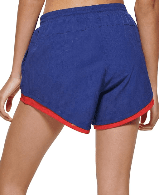 Tommy Hilfiger Women's Blue Red Running Shorts - Size M - Activewear