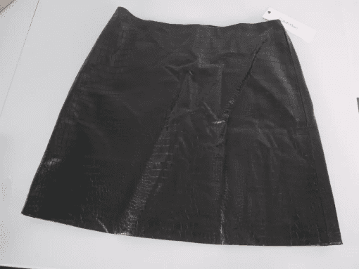 Calvin Klein Black Faux Leather Midi Skirt Size 16 - Women's Skirts