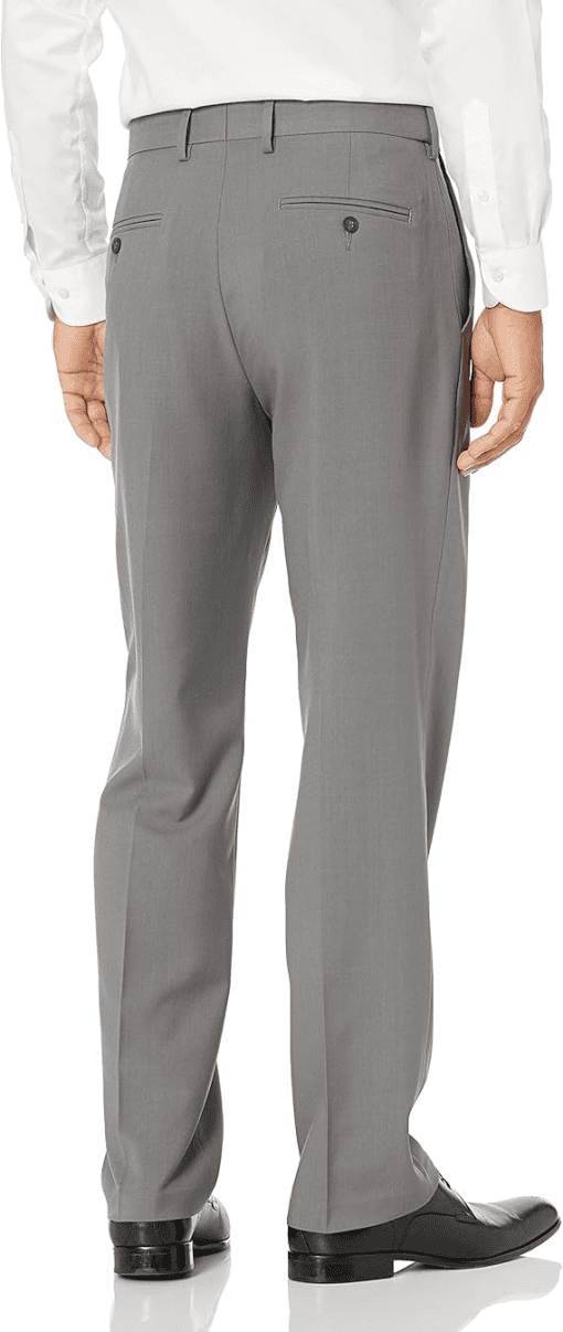 Haggar Men's Premium Comfort Stretch Classic-Fit Solid Flat Front Dress Pants - Medium Grey Size 44W X 30L