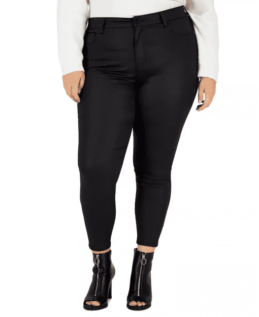 Generation Plus Black Coated Skinny Pants - Plus Size 22 - Women's Jeans