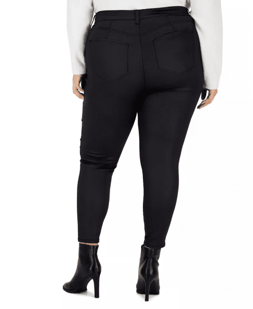 Generation Plus Black Coated Skinny Pants - Plus Size 22 - Women's Jeans - Image 2