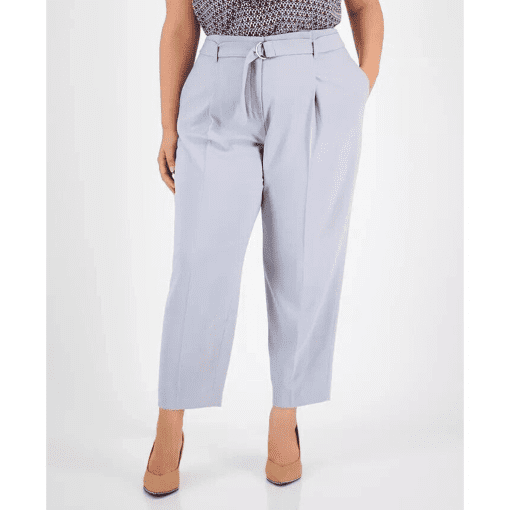 Bar III Plus Size Light Blue Paperbag Pants - Work Pants 14W