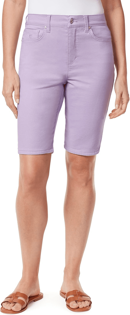 Gloria Vanderbilt Amanda Bermuda Shorts Lavender Size 16 - Women's Shorts