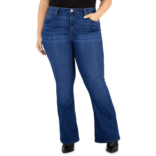 Celebrity Pink Trendy Plus Size High Rise Flare-Leg Jeans - Hidden Hills blue 22