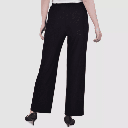 Collection Petites Black Wide Leg Pants - Petite Office Wear - Image 2