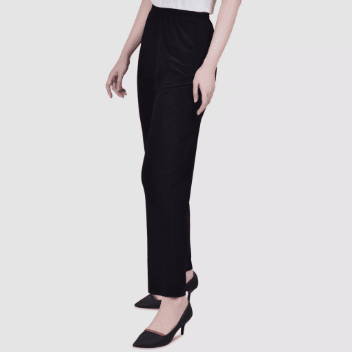 Collection Petites Black Wide Leg Pants - Petite Office Wear - Image 4