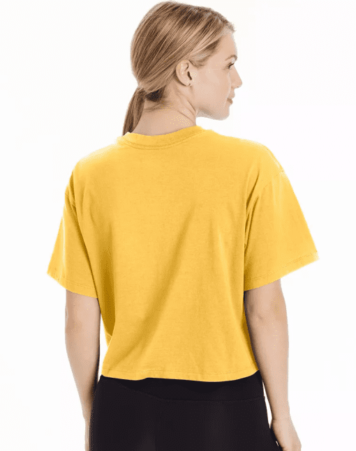 CHAMPION Womens Yellow Cotton Blend Embroidered XL - Image 2