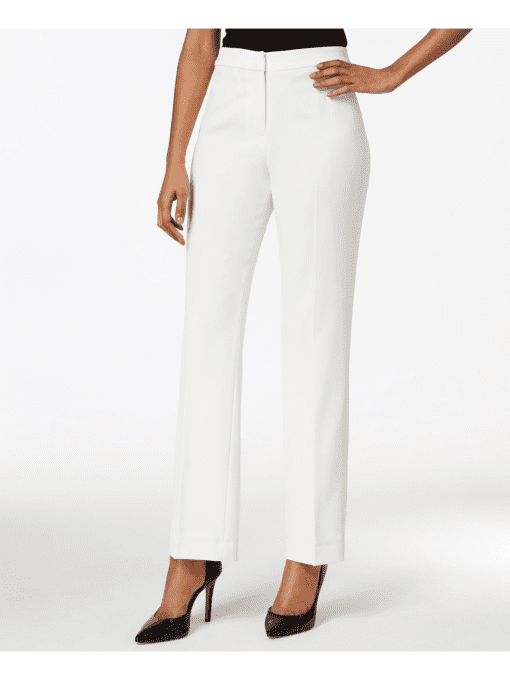 Kasper White Crepe Pants Size 16 - Women's Dress Trousers