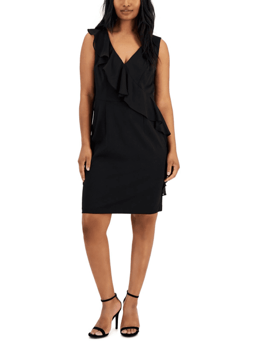 Connected APPARELL Petites Womens Above Knee Sleeveless Sheath Dress Size 14P