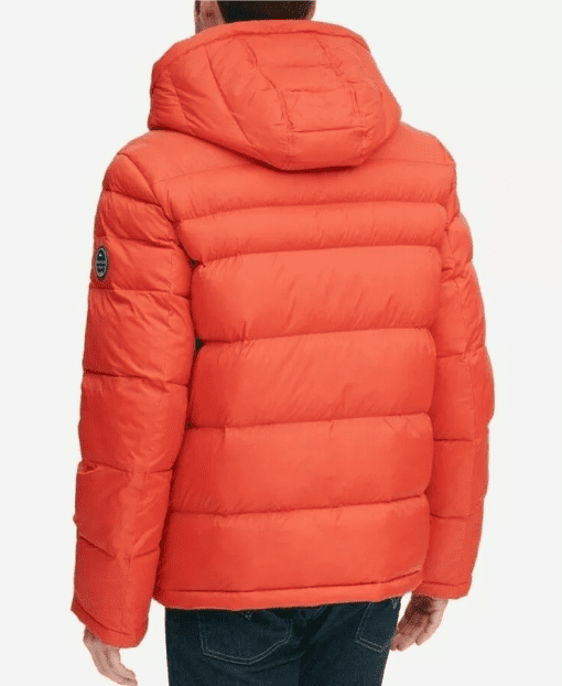 Tommy Hilfiger Men's Quilted Puffer Jacket, Created Orange size S - Image 2