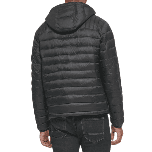 Men's Tommy Hilfiger Packable Hooded Puffer Jacket, Size: Large, Dark Blue - Image 2