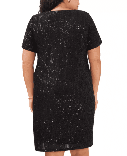 Vince camuto Plus Womens Sequined V Neck Cocktail and Party Dress 3X - Image 2