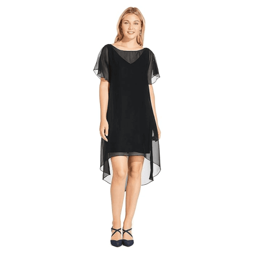 Adrianna papell Womens Chiffon Overlay Cocktail Dress XL