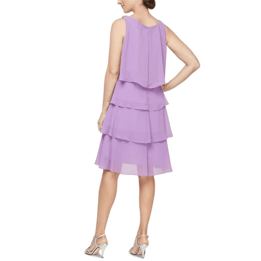 Slny Lavender Tiered Dress Size 14 - Cocktail Party Dress - Image 2