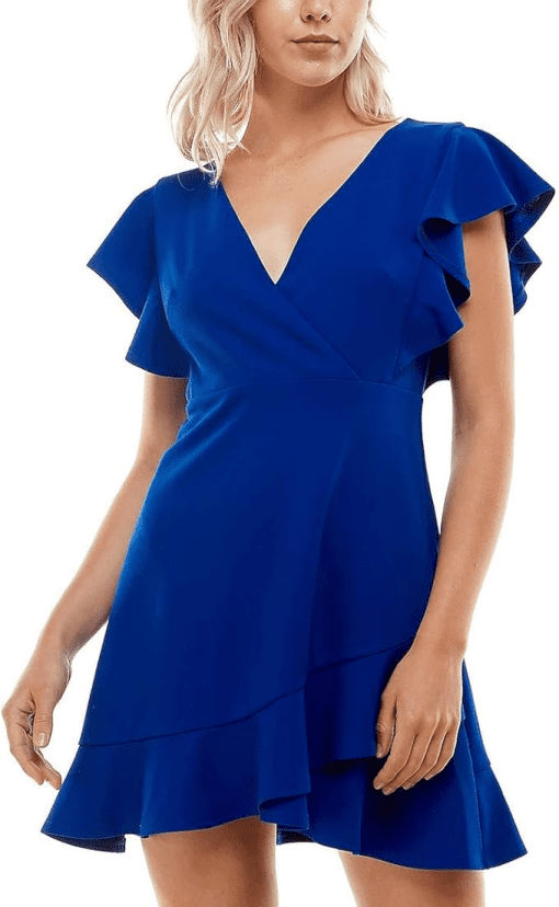 Crystal Doll Blue Ruffle Dress - Size M - Party Dress