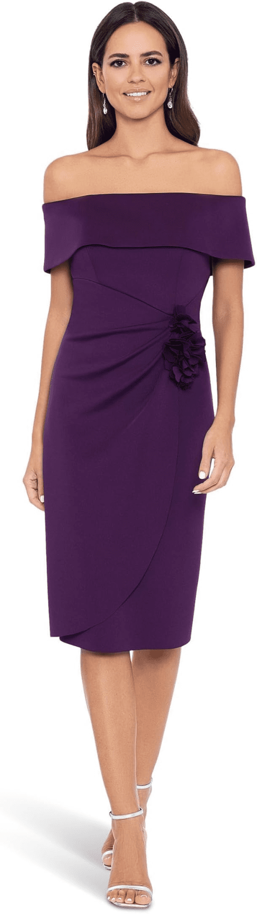 XSCAPE Womens Embellished Polyester Cocktail and Party Dress Size 8