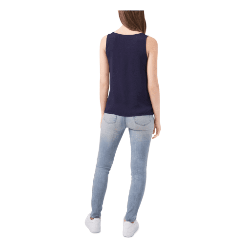 RILEY&RAE Womens Navy Sleeveless V Neck Tank Top XS - Image 2