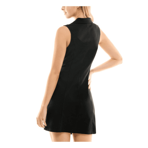 PLANET GOLD Womens Asymmetric Rayon Sheath Dress BLACK S - Image 2