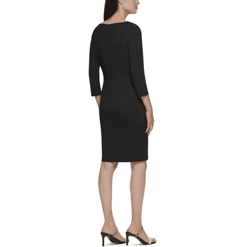 Calvin Klein Petites Womens Bow Neck Mini Sheath Dress 4P - Image 2