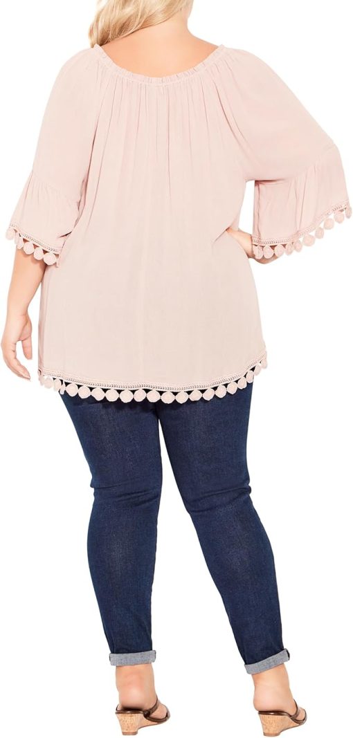 Avenue Plus Size Ember Lace Trim Top Size 16 - Image 2