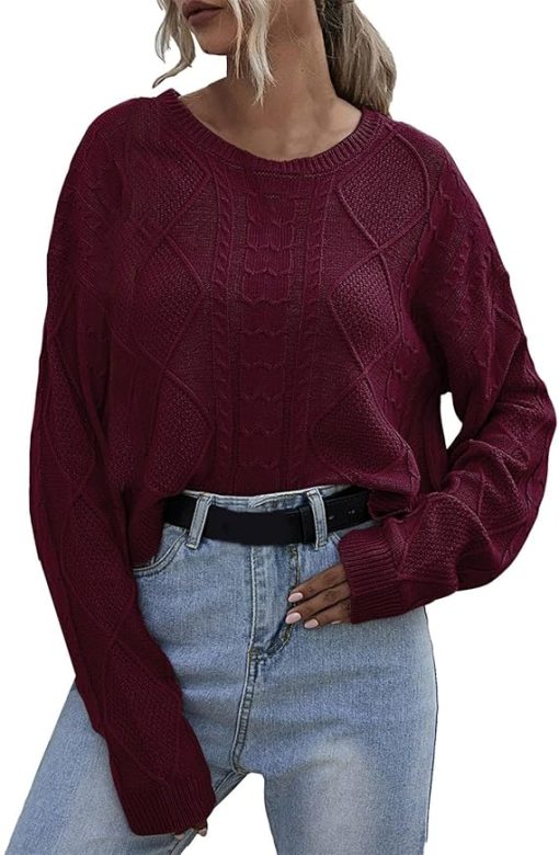 1.state Trendy Plus Size Cable-Knit red women 2X