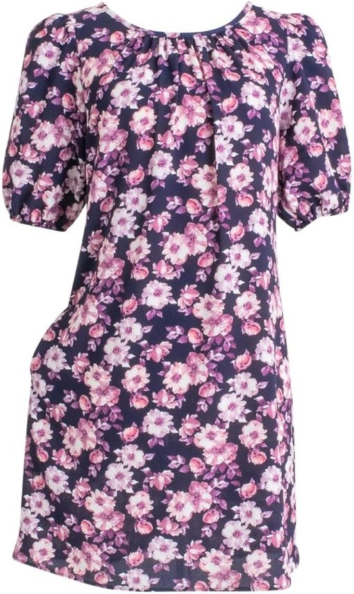 Connected Womens Floral Print Textured Sheath Dress 4