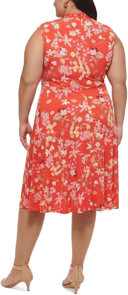 Jessica Howard Womens Plus Jersey Floral Fit & Flare Dress 18W - Image 2