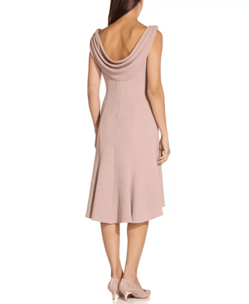 Adrianna Papell Blush Pink Fit & Flare Dress Size 4 - Cocktail Dress - Image 2