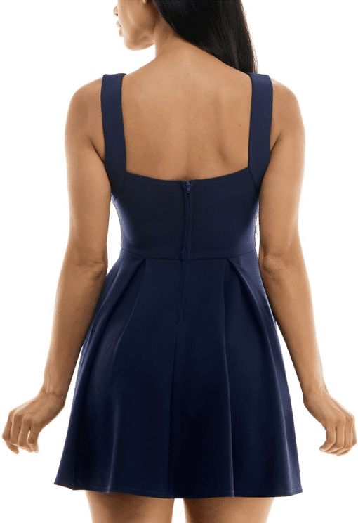 B.Darlin Juniors Womens Party Mini Fit & Flare Dress blue 5/6 - Image 2