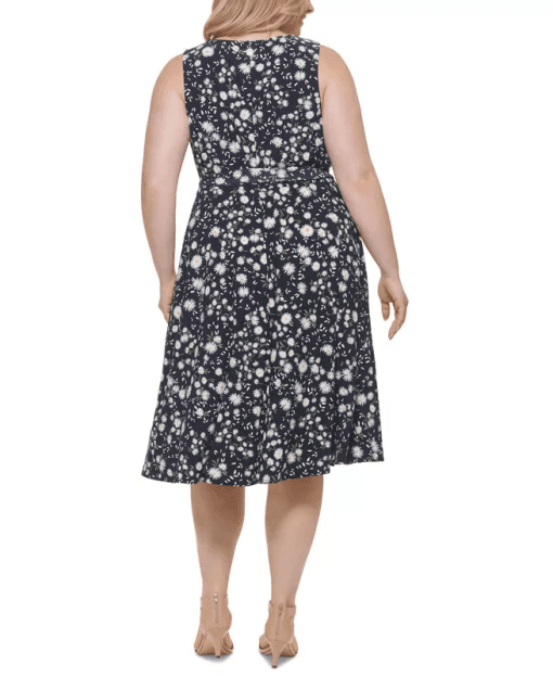 Tommy Hilfiger Womens Plus Knit MIDI Fit & Flare Dress 22W - Image 2