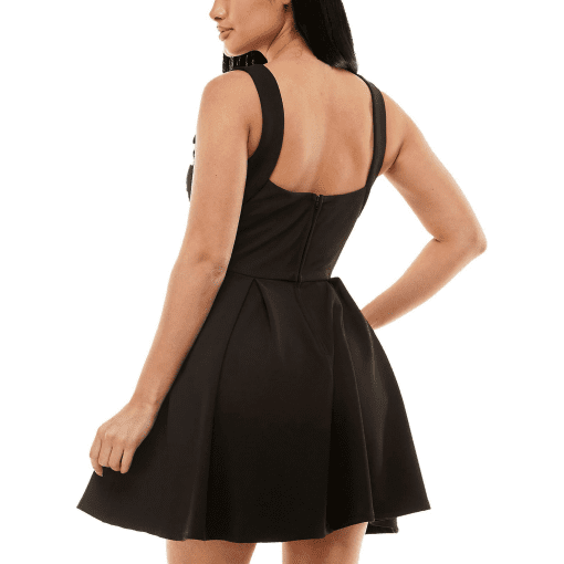 B. Darlin Juniors Womens Party Mini Fit & Flare Dress black 5/6 - Image 2