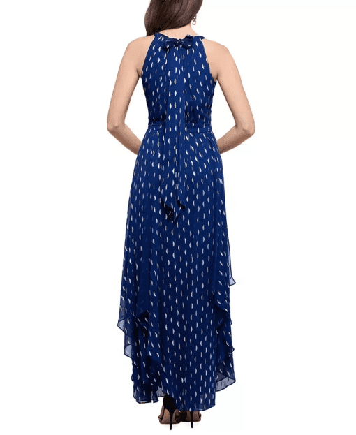 Betsy & Adam Navy Printed Maxi Dress Size 6 - Formal Gown - Image 2