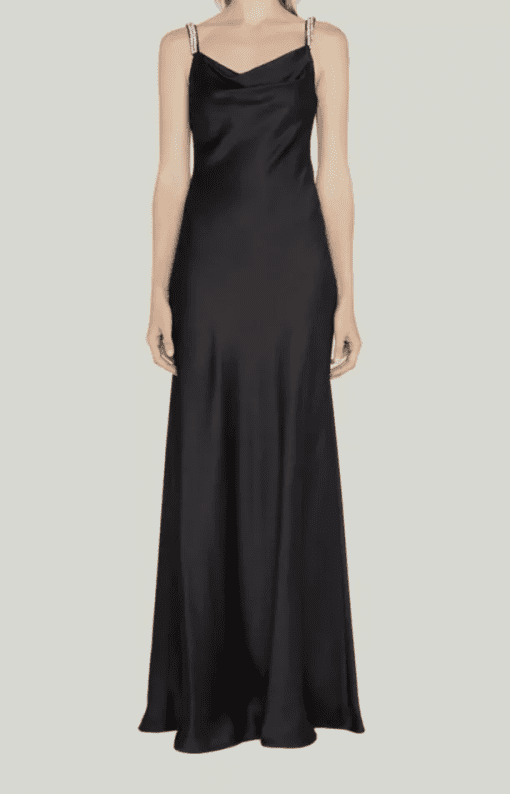 Jump Black Cowl Neck Maxi Dress - Size 1 (2) - Formal Gown