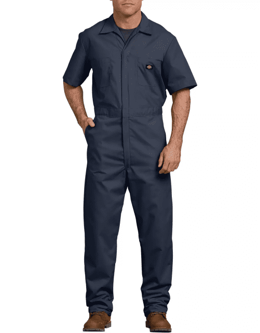 Dickies Men's Flex Short Sleeve Coveralls - Dark Navy Size S