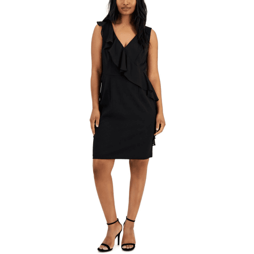 Connected Petites Womens Above Knee Sleeveless Sheath Dress size 14P