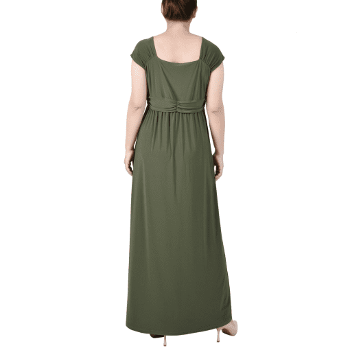 NY Collection Petites Womens Surplice Long Maxi Dress Size PM - Image 2